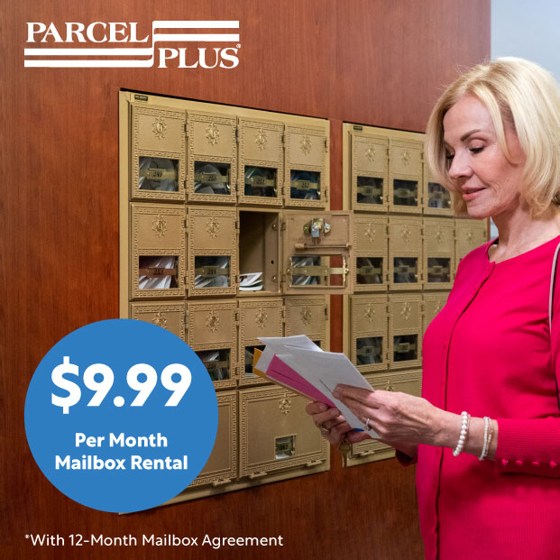 $9.99 Per Month Mailbox Rental - With 12 Month Rental Agreement