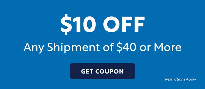 $10 OFF Any Shipment of $40 or More - Get Coupon