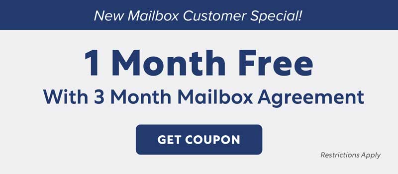 1 Month Free With 3 Month Mailbox Agreement  - Get Coupon
