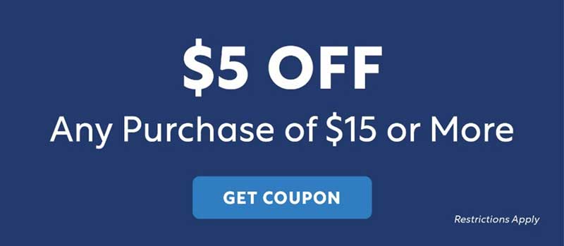 $5 OFF Any Purchase of $15 or More - Get Coupon