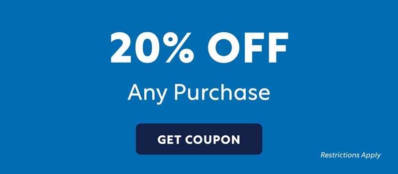 20% OFF Any Purchase - Get Coupon