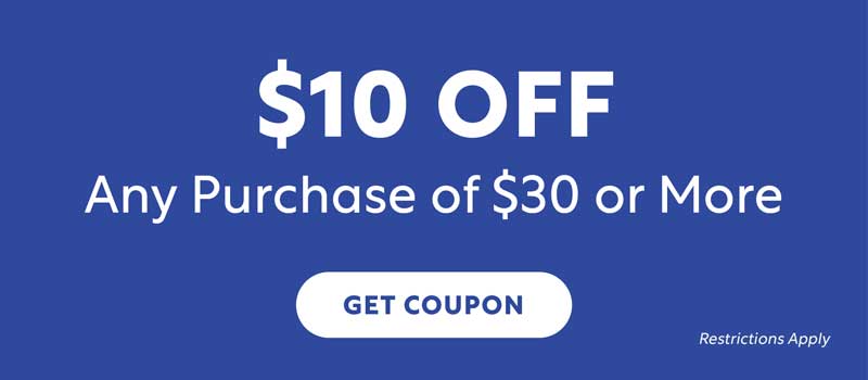 $10 OFF Purchases of $30 or More - Get Coupon