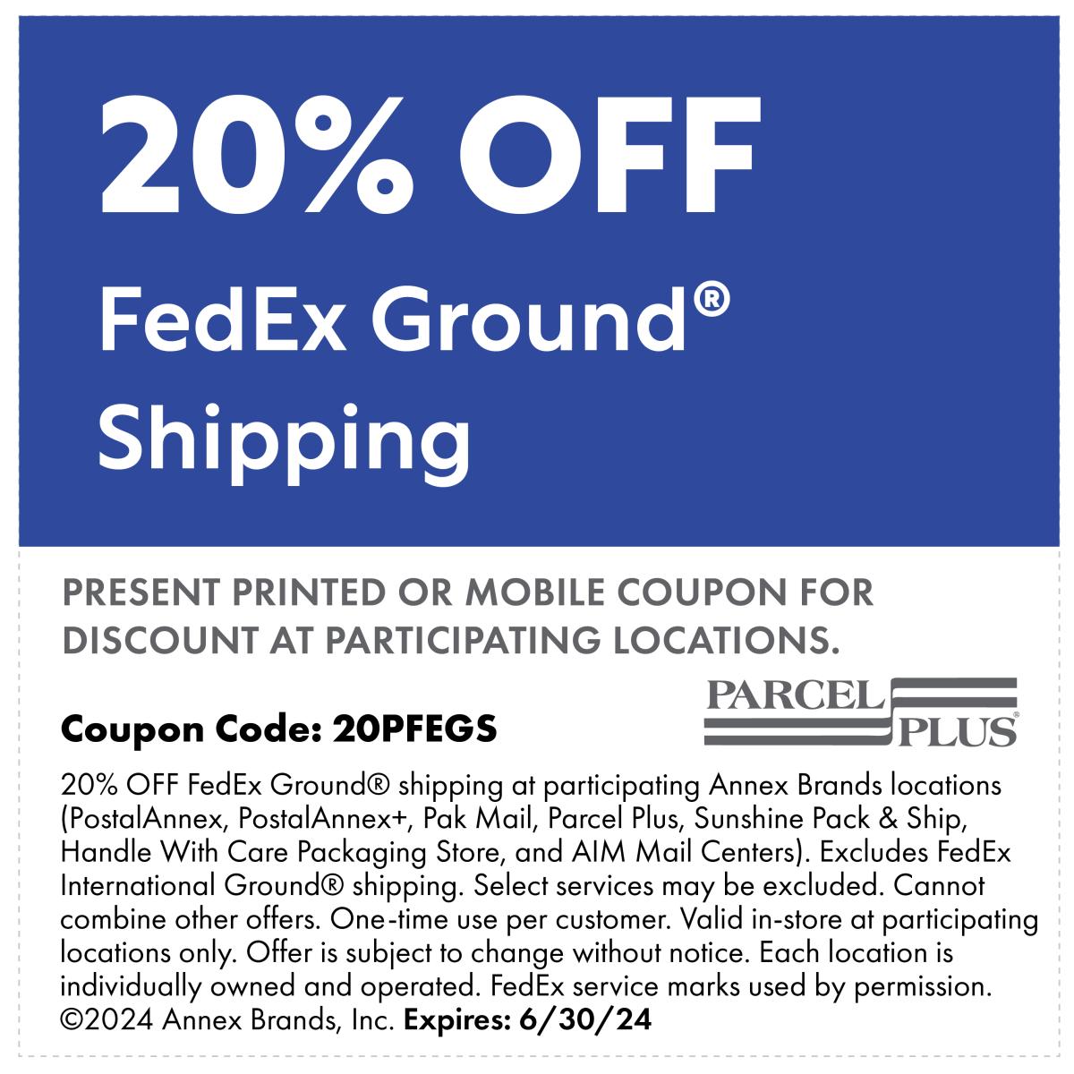 FedEx Specials via Facebook in Woodbridge, VA | Parcel Plus