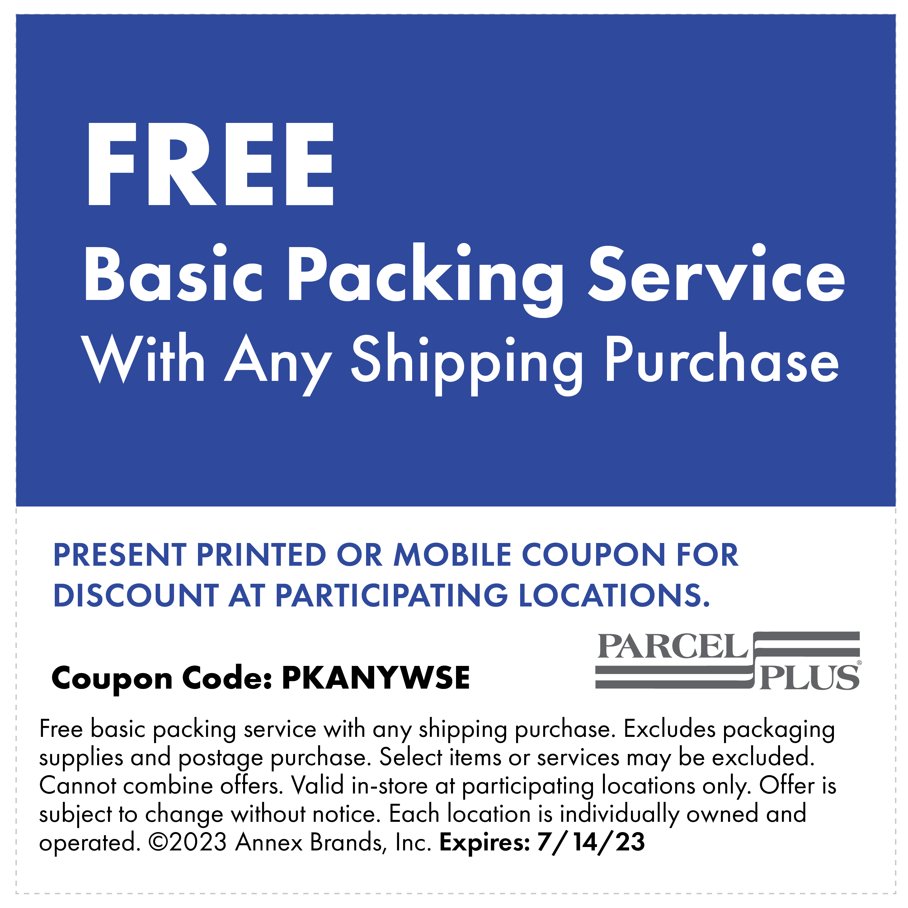 Current Specials in Rehoboth Beach, DE | Parcel Plus