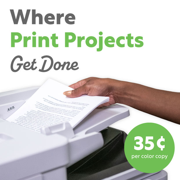 Where Print Projects Get Done - 35 cents per color copy